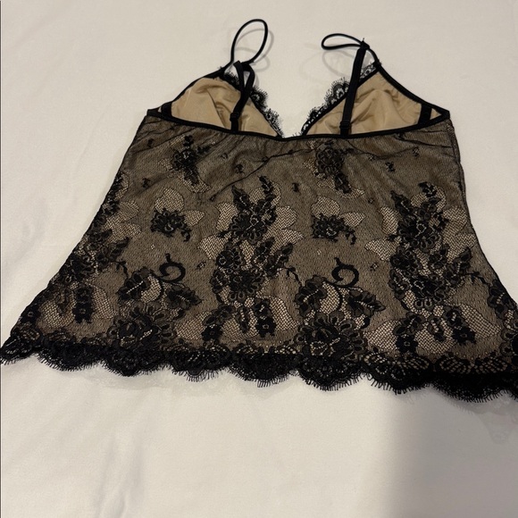 Next Beige and black lace Camisole Top. - Picture 2 of 5